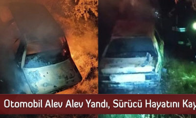 Otomobil Alev Alev Yandı, Sürücü Hayatını Kaybetti