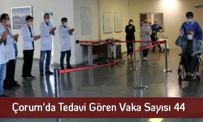 Çorum’da Tedavi Gören Vaka Sayısı 44