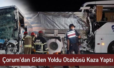 Çorum’dan Giden Yoldu Otobüsü Kaza Yaptı