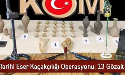 Tarihi Eser Kaçakçılığı Operasyonu: 13 Gözaltı