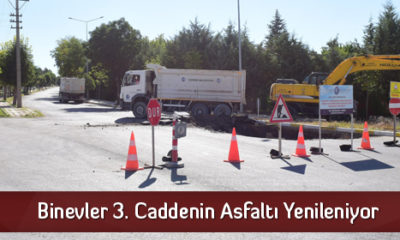 Binevler 3. Caddenin Asfaltı Yenileniyor