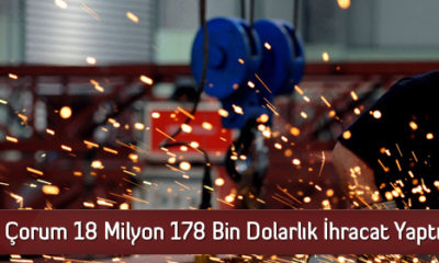 Çorum 18 Milyon 178 Bin Dolarlık İhracat Yaptı