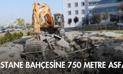Hastane Bahçesine 750 Metre Asfalt