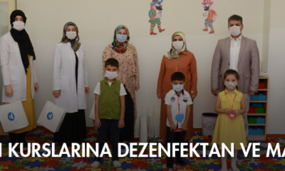 Kur’an Kurslarına Dezenfektan ve Maske