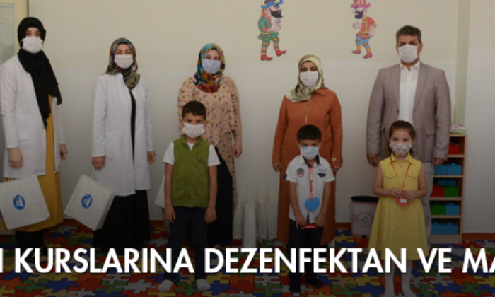 Kur’an Kurslarına Dezenfektan ve Maske