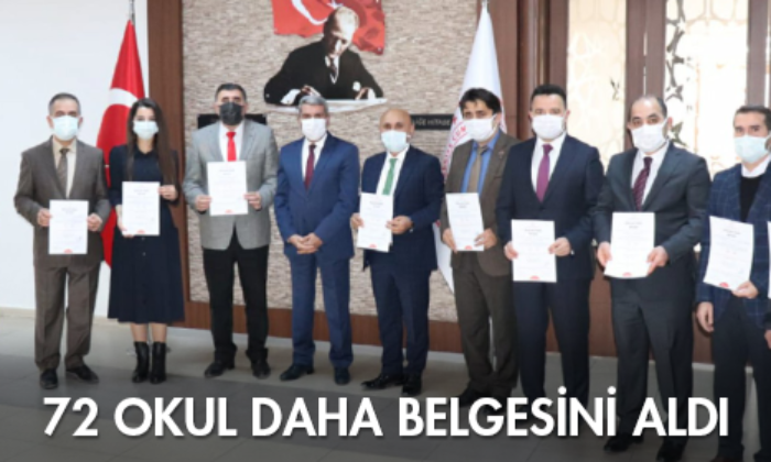 72 Okul Daha Belgesini Aldı