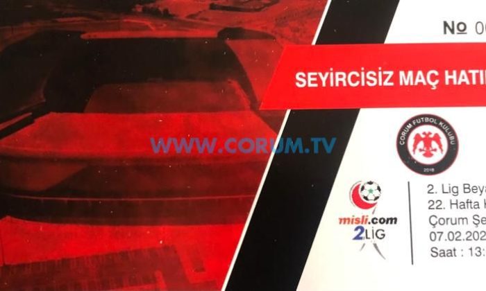 CHP’de Çorum FK’ye Hatıra Bilet Desteği