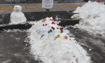 Kardan Mezar Yapıp “Esnaf Öldü” Yazdılar