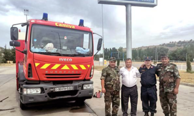 Uzun’dan Arıza Yapan Azeri İtfaiye Aracına Destek