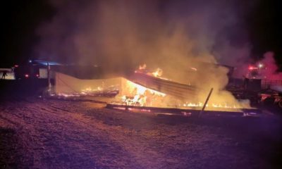 145 Ton Hububat, Yem ve Saman Küle Döndü