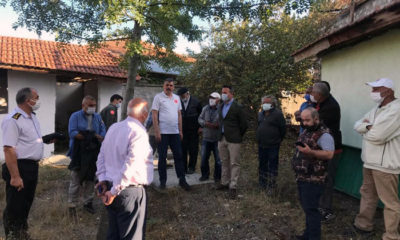 Vali Çiftçi, Yanan Camiyi İnceledi