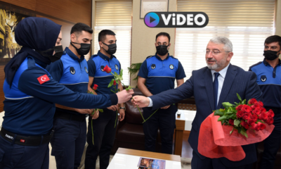 Zabıta Personeli Aşgın’ı Ziyaret Etti