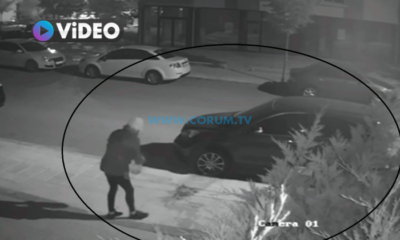 Otomobilin Kundaklanma Anı Güvenlik Kamerasında