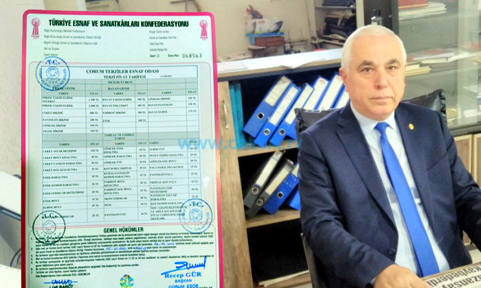 Terzi Esnafı Yeni Fiyat Tarifesine Geçti