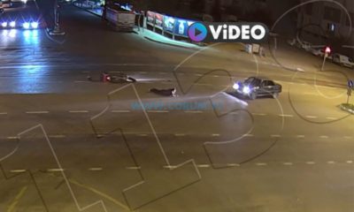 Çorum’daki Kazalar Güvenlik Kameralarında