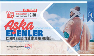 Aşka Erenler Tiyatrosu, 24 Aralık’ta Sahnelenecek