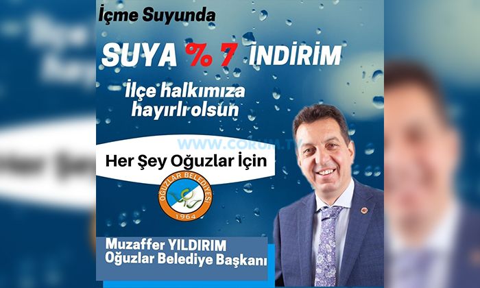 Oğuzlar’da Suya Yüzde 7 İndirim