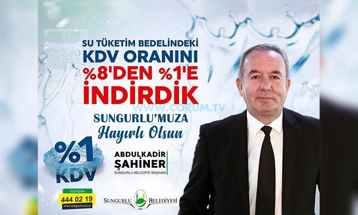 Sungurlu’da KDV Yüzde 1’e İndi