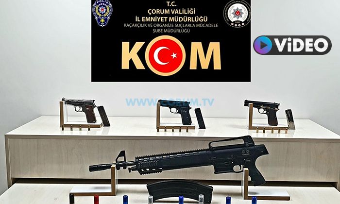 Çorum Polisinden Ruhsatsız Silah Operasyonu