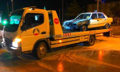 Hareket Halindeki Otomobil Alev Aldı