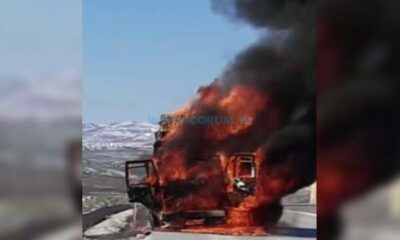 Seyir Halindeki Kamyon Alev Alev Yandı