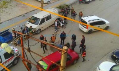 Motosikletle Otomobil Çarpıştı