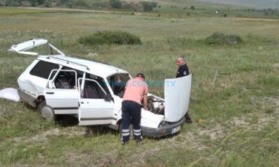 Otomobil Tarlaya Uçtu: Bir Yaralı