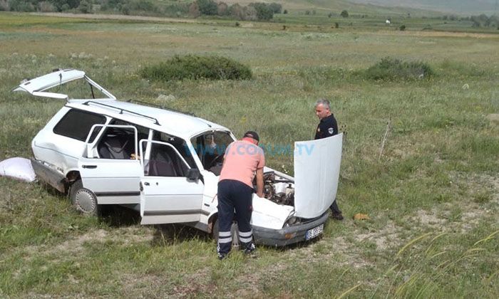 Otomobil Tarlaya Uçtu: Bir Yaralı