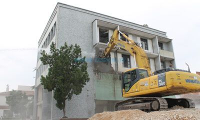 Tarihi Halkbank Binasının Yıkımı Yapıldı