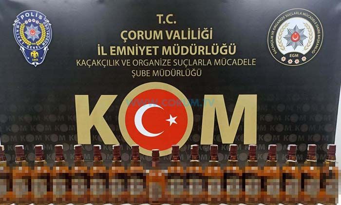 18 Şişe Gümrük Kaçağı İçki Yakalandı