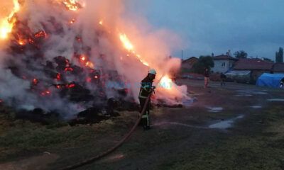 Köye Yıldırım Düştü, Saman Balyaları Kül Oldu