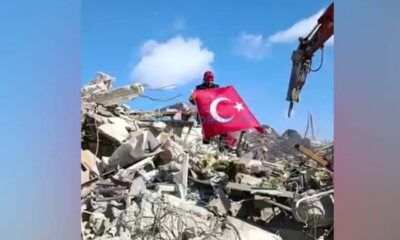 Çorum AFAD Ekibinin Türk Bayrağı Hassasiyeti