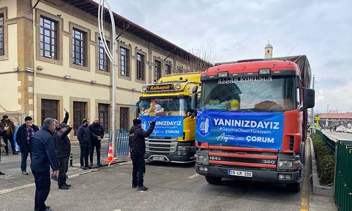Çorum’dan Deprem Bölgesine Büyük Destek