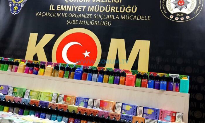 Çorum Polisinden Kaçak Elektronik Sigara Operasyonu