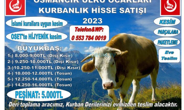 Osmancık Ülkü Ocakları kurban bağışı almaya başladı