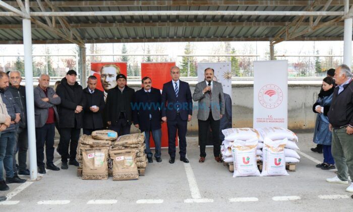 Çiftçilere Hibeli Nohut ve Ayçiçeği Tohumu Desteği